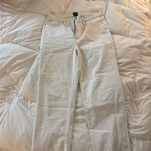 J. Crew Women's Straight Leg Jeans in White